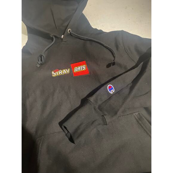 Stray Rats x Champion Toy Block Black Hoodie - Picture 2 of 5